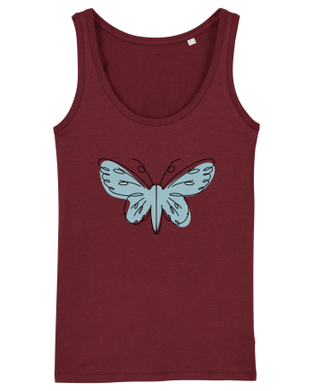 Abstract Butterfly Burgundy