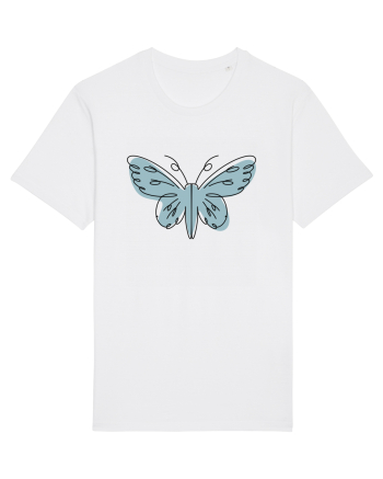 Abstract Butterfly White