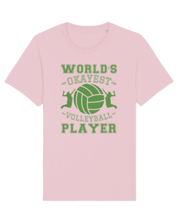 World'S Okayest Volleyball Player Cotton Pink