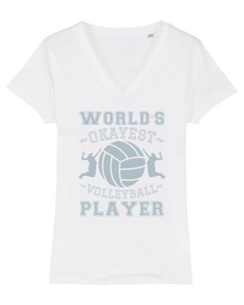 World'S Okayest Volleyball Player White