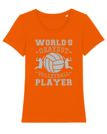 World'S Okayest Volleyball Player Bright Orange