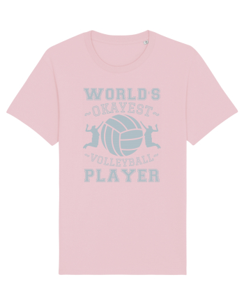 World'S Okayest Volleyball Player Cotton Pink