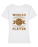 World'S Okayest Volleyball Player Tricou mânecă scurtă guler larg fitted Damă Expresser
