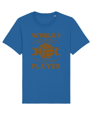 World'S Okayest Volleyball Player Royal Blue