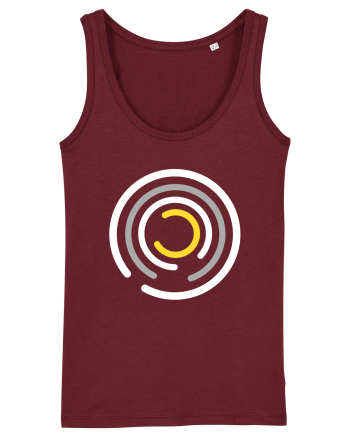 Abstract Circle Burgundy