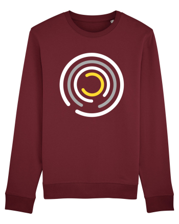 Abstract Circle Burgundy