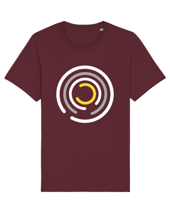 Abstract Circle Burgundy