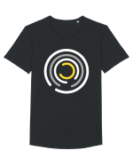 Abstract Circle Tricou mânecă scurtă guler larg Bărbat Skater