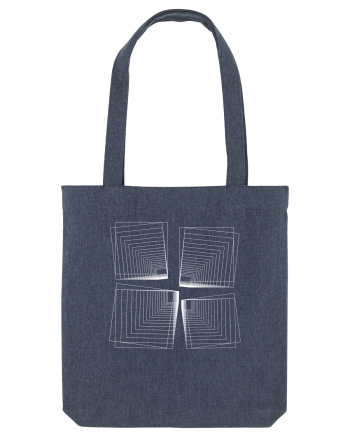 Abstract Cube Net Midnight Blue