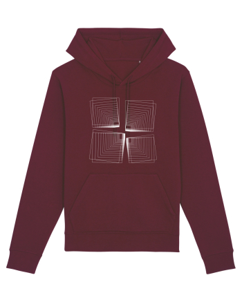 Abstract Cube Net Burgundy