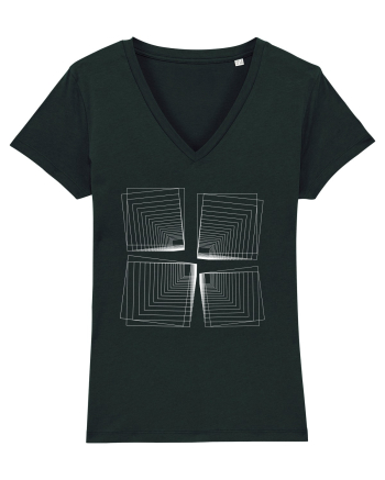 Abstract Cube Net Black