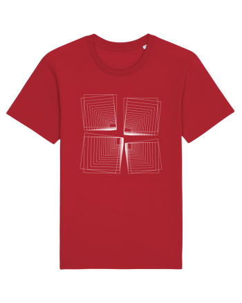 Abstract Cube Net Red