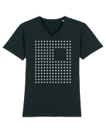 Abstract Dots Tricou mânecă scurtă guler V Bărbat Presenter