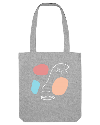 Abstract Face Heather Grey