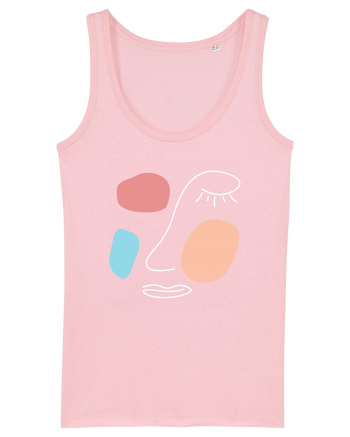 Abstract Face Cotton Pink