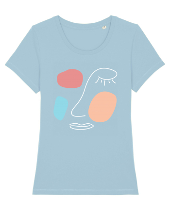 Abstract Face Sky Blue