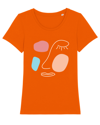 Abstract Face Bright Orange