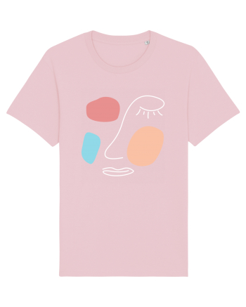 Abstract Face Cotton Pink