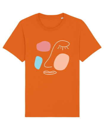 Abstract Face Bright Orange
