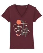 Abstract Game Tricou mânecă scurtă guler V Damă Evoker