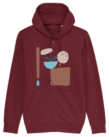 Abstract Garden Burgundy