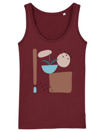 Abstract Garden Burgundy