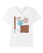 Abstract Garden Tricou mânecă scurtă guler V Bărbat Presenter