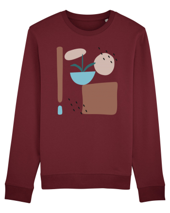 Abstract Garden Burgundy