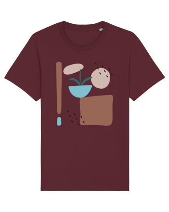 Abstract Garden Burgundy