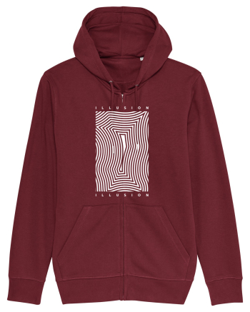 Abstract Illusion Burgundy