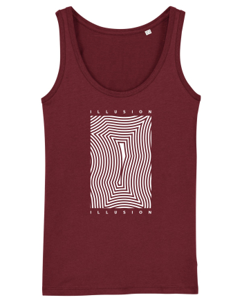 Abstract Illusion Burgundy