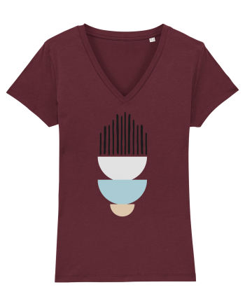 Abstract Kitchen Burgundy