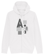 Abstract Letters Hanorac cu fermoar Unisex Connector