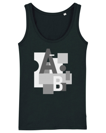 Abstract Letters Black