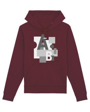 Abstract Letters Burgundy