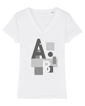 Abstract Letters White
