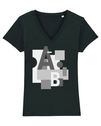Abstract Letters Black