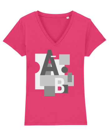 Abstract Letters Raspberry