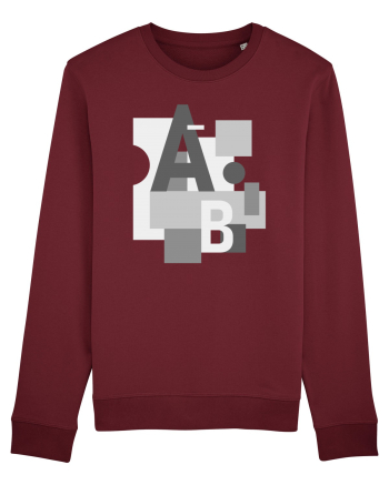 Abstract Letters Burgundy