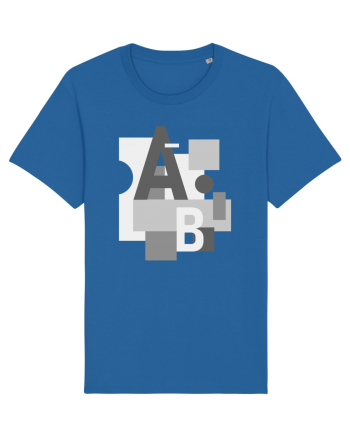 Abstract Letters Royal Blue