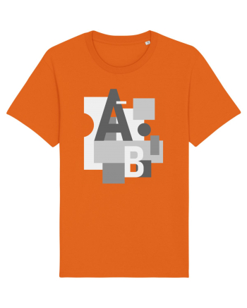 Abstract Letters Bright Orange