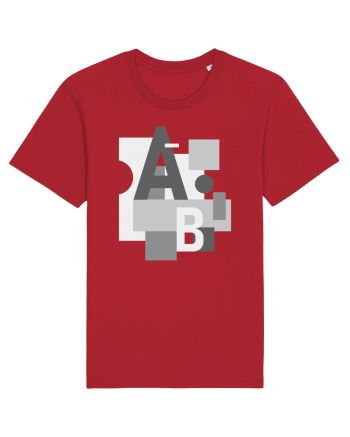 Abstract Letters Red
