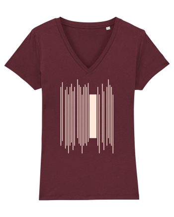 Abstract Lines Burgundy