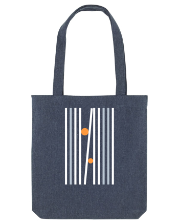 Abstract Lines and Dots Midnight Blue