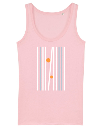 Abstract Lines and Dots Cotton Pink