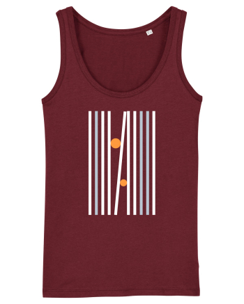 Abstract Lines and Dots Burgundy