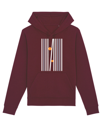 Abstract Lines and Dots Burgundy