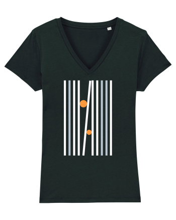 Abstract Lines and Dots Black