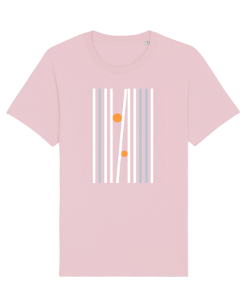 Abstract Lines and Dots Cotton Pink