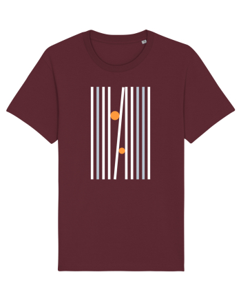 Abstract Lines and Dots Burgundy